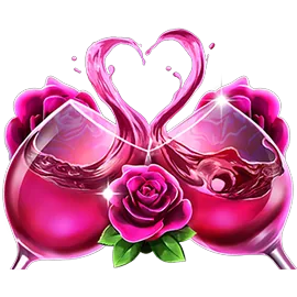 Champagne glasses symbol from the Bull Rush Maximus Money paytable