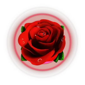 Rose scatter symbol from the Bull Rush Maximus Money paytable